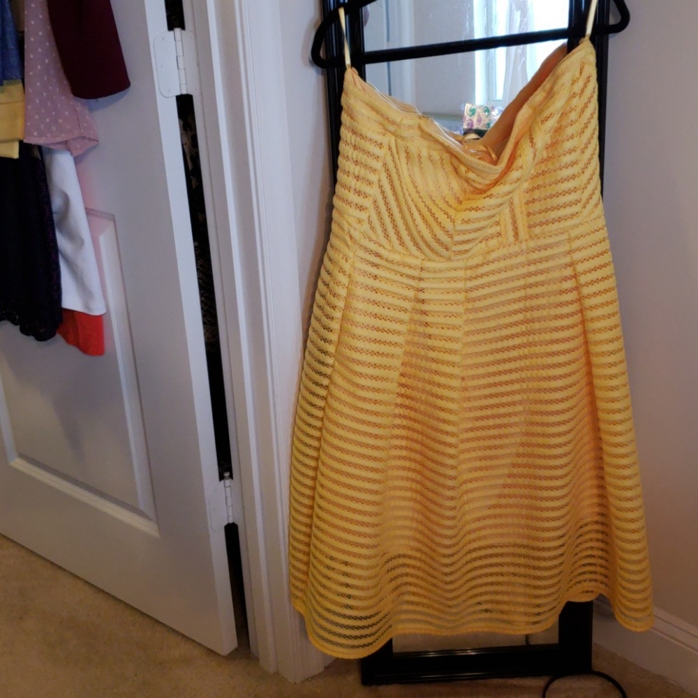 Strapless Yellow Dress